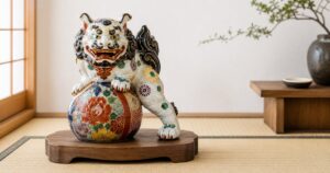 九谷焼・玉乗り獅子置物の買取事例|芝田美術