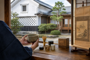 美濃市 骨董品買取 出張査定の様子