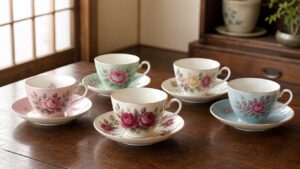 美濃加茂市 レトロカップ&ソーサー 骨董品買取 芝田美術