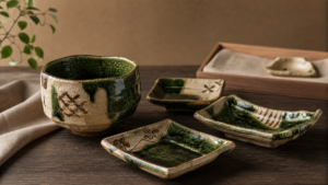 織部焼の茶碗・向付｜岐阜・愛知の骨董品買取専門店 芝田美術