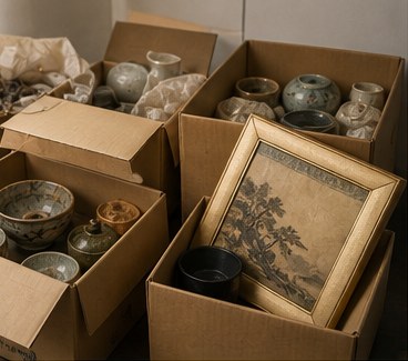 資料付き作品の買取査定で確認する品物の生成写真