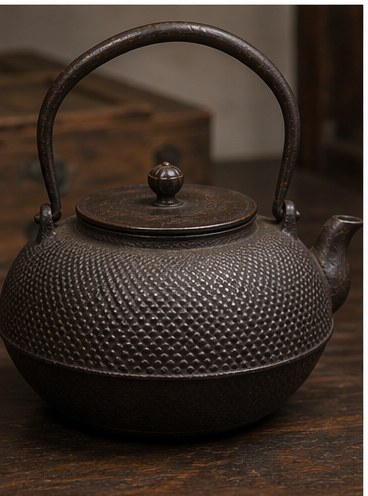 茶道具買取で査定する茶釜・鉄瓶の生成写真
