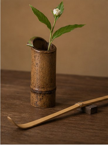 茶道具買取で査定する茶杓・花入の生成写真