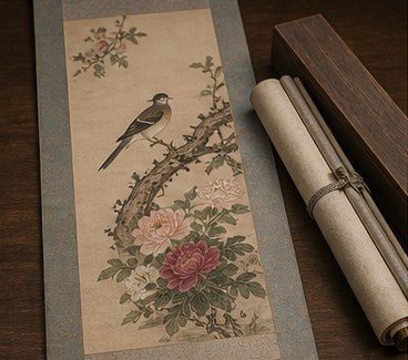 中国書画の買取査定で確認する品物の生成写真