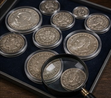 近代貨幣の買取査定で確認する品物の生成写真