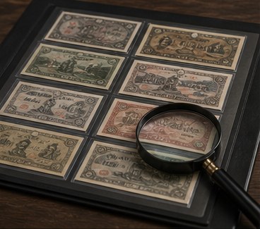 古紙幣の買取査定で確認する品物の生成写真