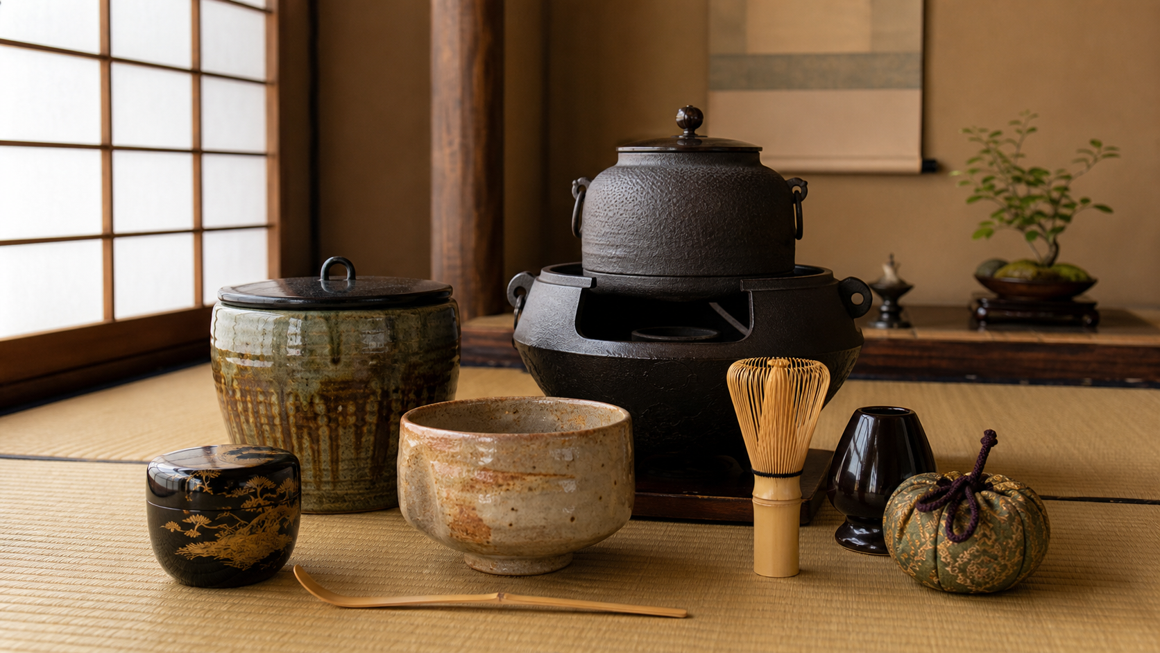 茶道具・茶碗・茶釜・棗・茶杓・水指の骨董品買取事例