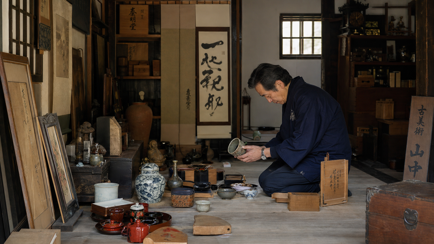 蔵の骨董品・美術品 出張買取事例｜芝田美術【岐阜・愛知】