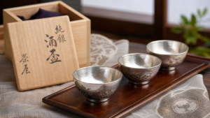 関谷四朗（人間国宝）作 銀製酒杯 買取事例｜芝田美術