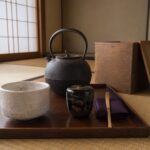 多治見市で買取した茶道具一式（茶碗・茶釜・棗）の出張査定写真