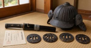 多治見市で短刀・鎧兜・鍔を買取｜芝田美術の出張査定