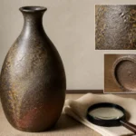 登り窯時代とされる備前焼徳利の査定ポイントを紹介する画像